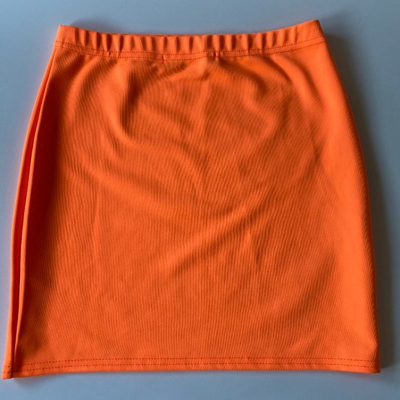 MISSGUIDED Skirt Orange S/M - Picture 1 of 3